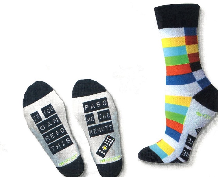 #0348 Pass The Remote  Crazy Socks Big 