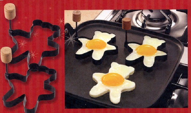 #0738 Teddy Bear Shaped Egg/Pancake Rings Set of 2