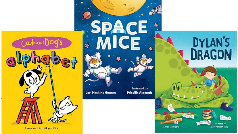 #0964 3 Book Set:  Space Mice, Cat and Dog's Alphabet and Dylans Dragon 