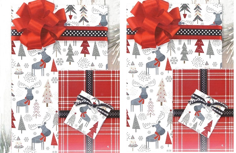 #4215 Merry Chrismoose Reversible Double Roll