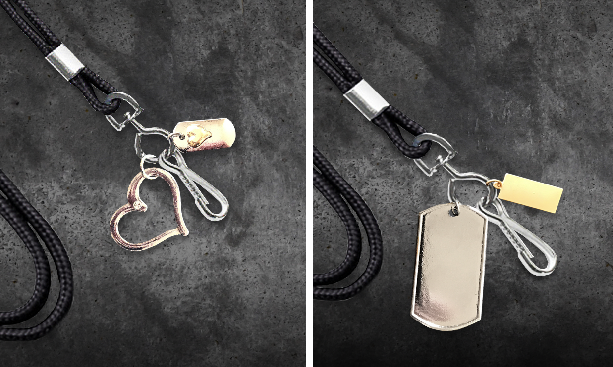 #2100 Heart Lanyard