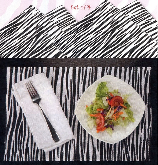 #2161 Zebra Placemats Set of 4