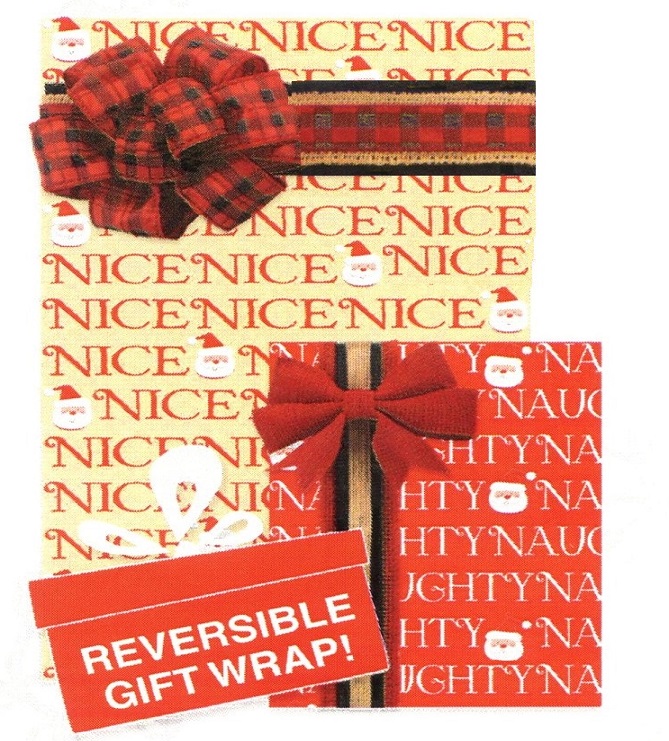 #2209 Naughty & Nice on Kraft Reversible Double Roll