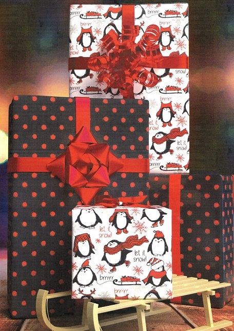 #2311 Penguin Pals Reversible Wrap