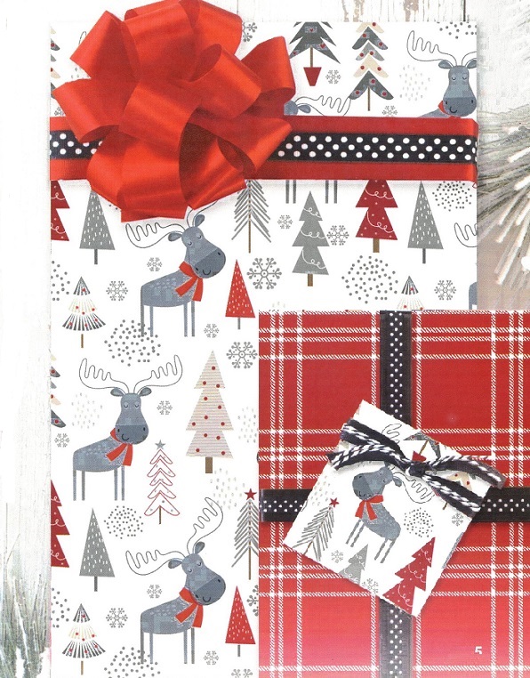 #2315 Merry Chrismoose Reversible Wrap