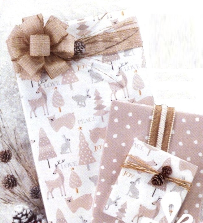 #2425 Peace, Love, & Joy Reversible Gift Wrap