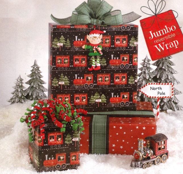 #2510 North Pole Express Reversible Wrap