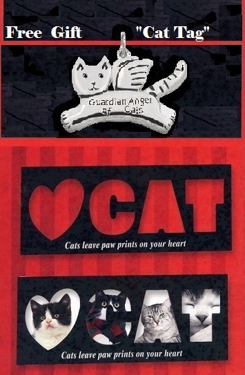 #2625 I Love My Cat Magnetic Photo Frame With Free Gift Cat Tag