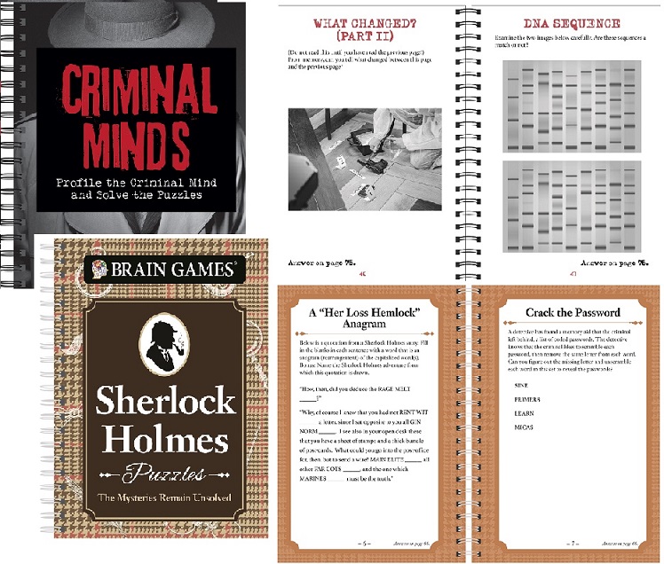 #2660 Brain Game Crime Solving  2 Book Set
