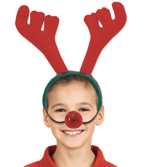 #2849 Reindeer Antlers & Red Nose