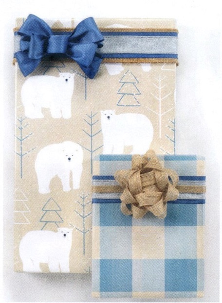 #3016 Polar Bears On Kraft Reversible Jumbo Wrap