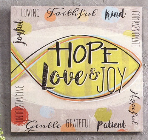 #3158 Hope, Love, Joy Framed Wood Print