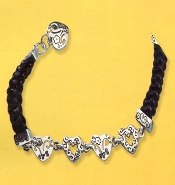 #3224 Braided Heart Bracelet