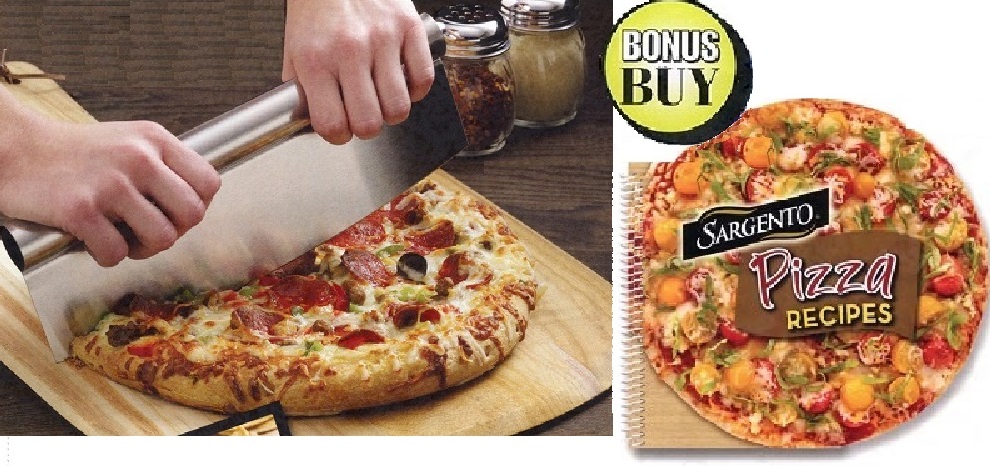 #3430 Stainless Steel Pizza Cutter W/Free Sargento Pizza Cookbook