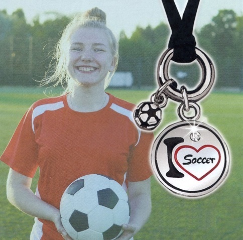 #35780 Girls Soccer Sports Necklace