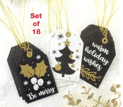 #3578 Simply Elegant Gift Tags with Hot Stamping 3 Designs Set of 18
