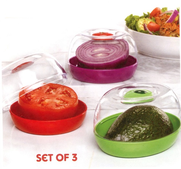 #3676 Avocado, Tomato, Onion Keeper Set