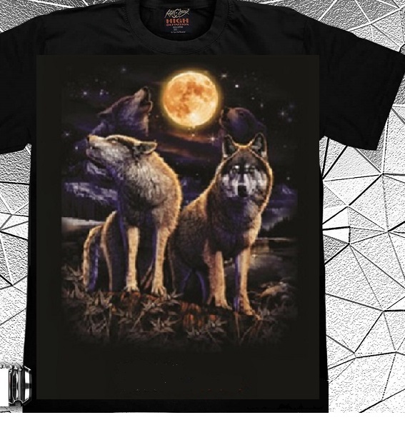 Glow in Dark 3D Wolf T Shirt(click on image for size chart)