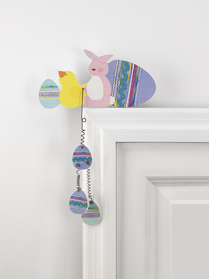 #4714 Bunny, Chick and Eggs Over the Door Decor