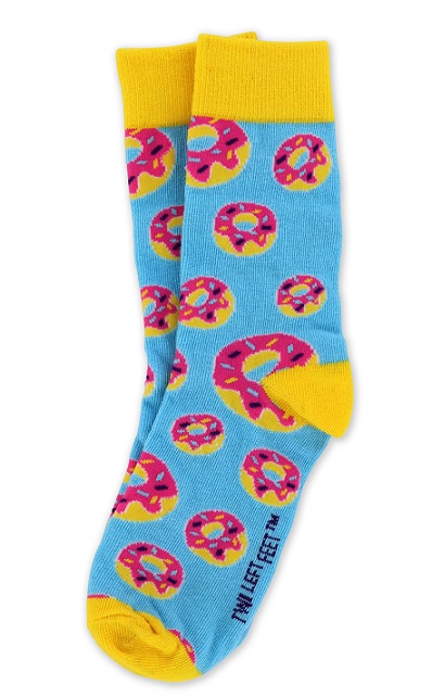 #507S Donut Worry Be Happy Socks Small: (3–6 years old)