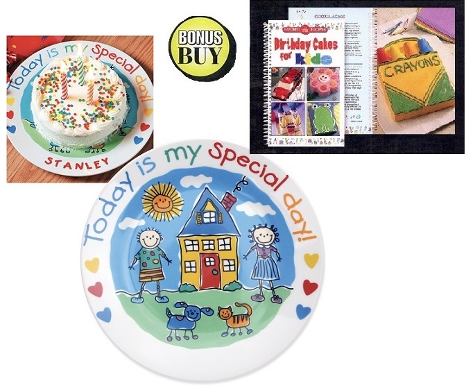 #8644 My Special Day Plate PLUS Free Birthday Cakes For Kids Cookbook