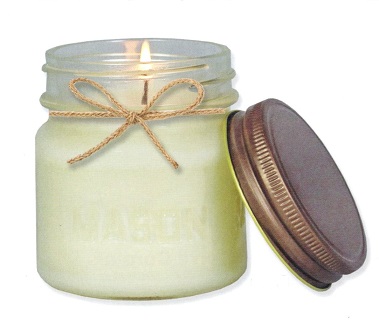 #9302 Fresh Linen Mason Jar Candle 