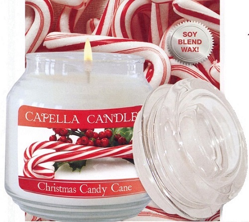 #9661 Candy Cane 16 oz. Glass Jar Candle