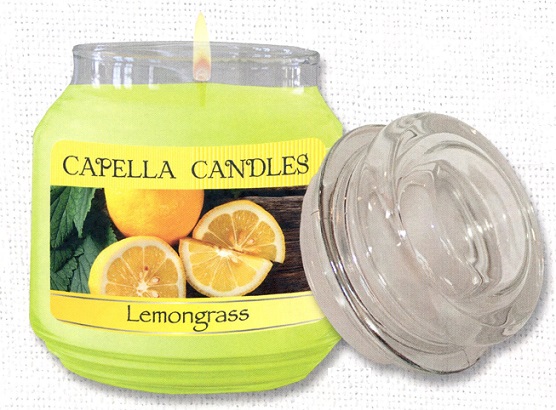 #9672 Lemongrass 16 oz. Glass Jar Candle