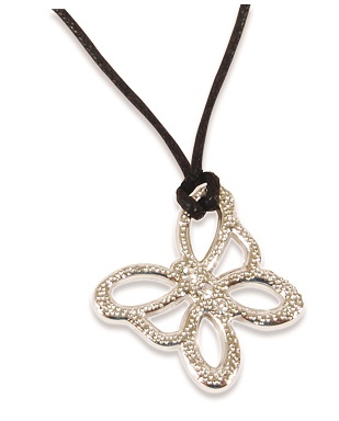 #7309 Butterfly with Rhinestones Necklace