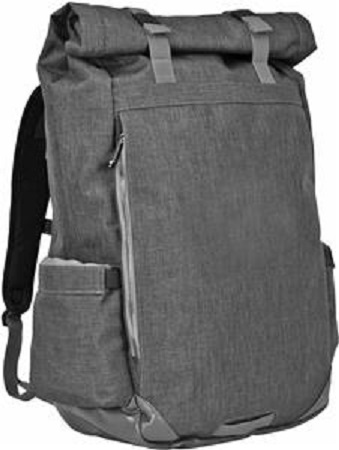 #0042 Millennium Roll-Top Canvas Backpack, Color: Grey RFID Blocker