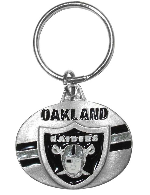 0998 Oakland Raiders 3D Carved Metal Keychain 